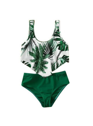 Fesfesfes Teen Girls Summer Holiday Bikini Sets Children Girls Swimwear  Split Two Piece Swimsuit Swim Pool Beach Wear Skinny Bathing Suit 6-12  Years 