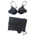 thumbnail image 1 of Fesfesfes Three-piece Bikini Suit for Women Bandage Solid Bikini Push-Up Padded Swimwear Swimsuit Beachwear Set, 1 of 9