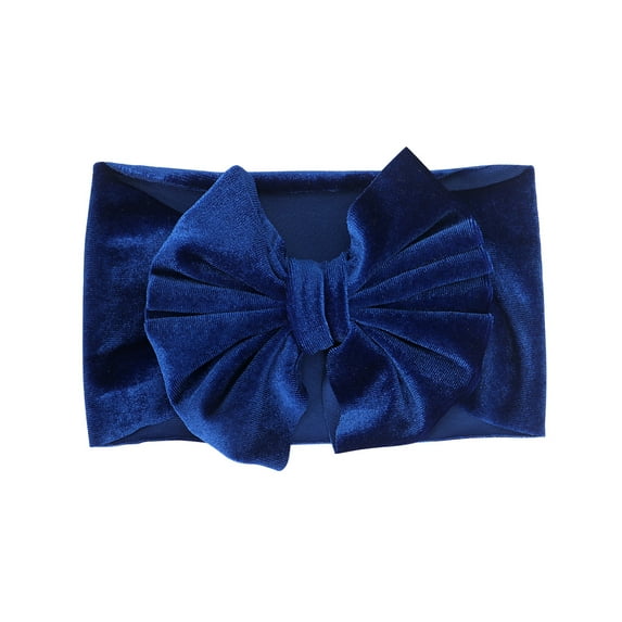 Fesfesfes Toddler Baby Girls Headband Cute Solid Color Gold Velvet Pleated Oversized Bow Headwear Headband Hair Accessories,,Second Piece Free Shipping