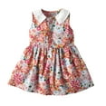 thumbnail image 1 of Fesfesfes Toddler Baby Girls Sleeveless Floral Printed Princess Dress Clothes Under 10$, 1 of 7