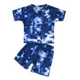 thumbnail image 1 of Fesfesfes Toddler Baby Kids Girls Boys Tie-dye Set T-shirt Tops Pants Casual Outfits, 1 of 9