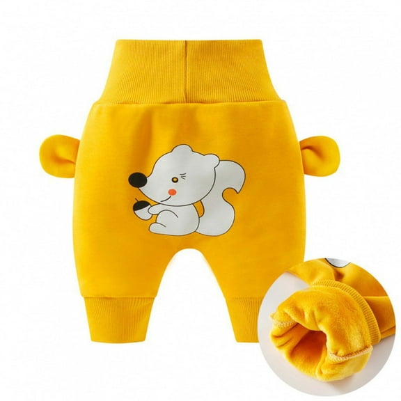 Fesfesfes Toddler Baby Pants Tell Waist Trousers Pants For Boy And Girl Infant Belly Butt Pants