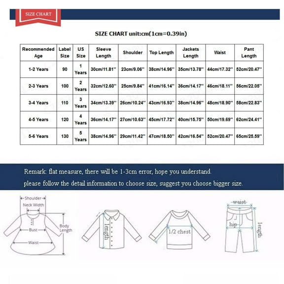 Fesfesfes Toddler Boy Outfits 3T Kids Toddler Boys Gentleman Suit Long Sleeve Shirt+Jackets+Pants Outfits Clothes Set 3Pcs 1-5 Years 1-2 Years