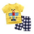 thumbnail image 1 of Fesfesfes Toddler Boys Cartoon Print Pattern Short Sleeve Clothes Summer Two-piece Sute, 1 of 3