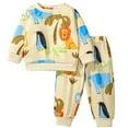 thumbnail image 1 of Fesfesfes Toddler Boys Clothes Kids Sets Fall And Winter T-shirt Long Sleeve Tops Pants Fall Clothes Loungwear Casual Childrens Clothing, 1 of 9
