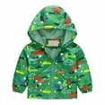 thumbnail image 1 of Fesfesfes Toddler Boys and Girls Jacket Cute Printed Hoodie Outerwear Spring/Fall Thin Jacket Keep Warm Lightweight Windproof Jacket, 1 of 8