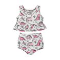 thumbnail image 1 of Fesfesfes Toddler Grils Baby Infant Swimwear Summer Sweet Cute Bathing Suits Beach Seaside Swimming Two Pieces Suit, 1 of 9