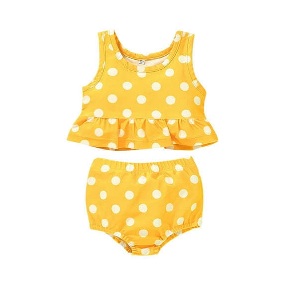 Fesfesfes Toddler Grils Baby Infant Swimwear Summer Sweet Cute Bathing Suits Beach Seaside Swimming Two Pieces Suit