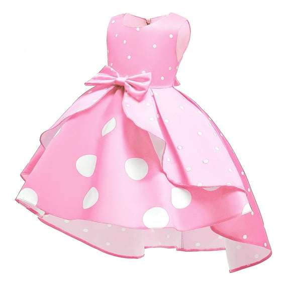 Fesfesfes Toddler Kids Dress Baby Girls Spring Strawberry Sleeveless Printed Ruffle Sleeve Dress