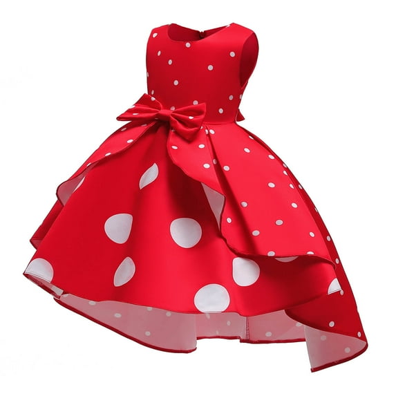 Fesfesfes Toddler Kids Dress Baby Girls Spring Strawberry Sleeveless Printed Ruffle Sleeve Dress