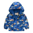 thumbnail image 1 of Fesfesfes Toddler Kids Jacket Baby Boys and Girls Coat Cute Cartoon Dinosaur Rabbit Pattern Print Windproof Jacket Hooded Coat Under $10, 1 of 8