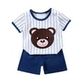 thumbnail image 1 of Fesfesfes Toddler Outfit Kids Baby Boys and Girls Cute Short Sleeve Shirts with Shorts Graphic T Sets Children Clothing Cute Casual Kids Outfits Summer Sale, 1 of 4