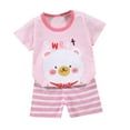 thumbnail image 1 of Fesfesfes Toddler Outfit Kids Baby Boys and Girls Cute Short Sleeve Shirts with Shorts Graphic T Sets Children Clothing Cute Casual Kids Outfits Summer Sale, 1 of 4