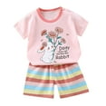 thumbnail image 1 of Fesfesfes Toddler Outfit Kids Baby Boys and Girls Cute Short Sleeve Shirts with Shorts Puppy Print Casual Kids Summer Sets Summer Sale, 1 of 4