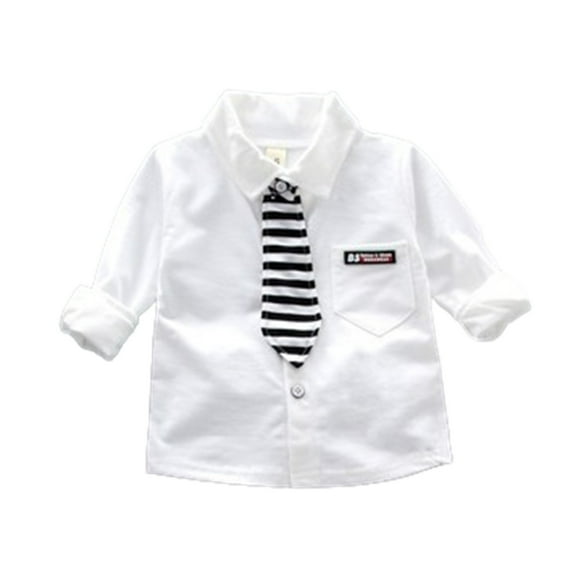 Fesfesfes Toddler Outfits 1-4 Years Boys' Spring Two-Piece Suit Boy's Handsome Shirt Dress Children's Suit Boy's Suit 1-2 Years