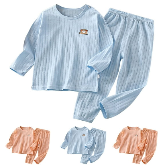 Fesfesfes Toddler Outfits Children Printing Leisure Wear Long Sleeve Home Service Clothes Set
