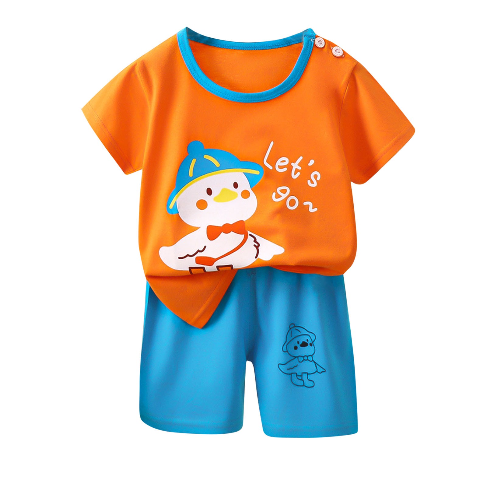 Fesfesfes Toddler Outfits Summer Girls And Boys T-shirt Baby Suits ...