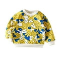 thumbnail image 1 of Fesfesfes Toddler Sweatshirt Childrens Printed Long Sleeve Shirts Sweatshirt With Plush Round Neck Sweatshirts, 1 of 3
