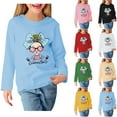 thumbnail image 1 of Fesfesfes Toddler Sweatshirt Printed Sweatshirt Round Neck Pullover Girls Hoodie Kids Non Hooded Top Flower Tops, 1 of 6