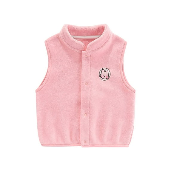 Fesfesfes Girls Jackets Toddler Baby Boys Girls Solid Color Plush Cute Winter Casual Keep Warm Singlet Coat Singlet Saving Sale