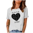 thumbnail image 1 of Fesfesfes Tshirts Shirts for Women Graphic Fashion Woman Print Round-Neck Short Sleeve T-Shirt Printing Loose Blouse Tops Womens Basics Top 12(XXL), 1 of 5