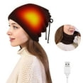 thumbnail image 1 of Fesfesfes USB Heated Knitted Hat And Neck Gaiter Set Winter Warm Heat Up Hat Dual Purpose Scarf Heating Circle Loop Scarf For Men And Women, 1 of 7