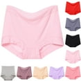 thumbnail image 1 of Fesfesfes Underwear Women Pack Cotton Womens Solid High Waist Tummy Controlling Warm Underwear Underwear Briefs, 1 of 4