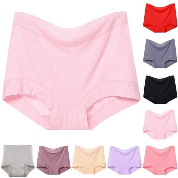 Fesfesfes Underwear Women Pack Cotton Womens Solid High Waist Tummy Controlling Warm Underwear Underwear Briefs