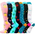 thumbnail image 1 of Fesfesfes Unisex 7 Pairs Socks Brede Calf Compressie Sports Socks, 1 of 5