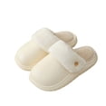 thumbnail image 1 of Fesfesfes Unisex Adult Plush Fleece Lined Slippers Indoor Outdoor Non Slip Lightweight Warm House Shoes for Men Women Cozy Soft Cushioned Insoles Footwear for Home(White#1,36(US:5.5)), 1 of 9