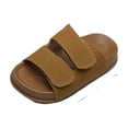 thumbnail image 1 of Fesfesfes Unisex Kids Solid Color Soft Sole Beach Sandals,Adjustable Two-Strap Hook-and-Loop Open Toe Slides,Cushioned Arch Support Outdoor Footwear,Casual Summer Shoes for Daily Beach Wear, 1 of 6