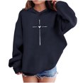 thumbnail image 1 of Fesfesfes Valentines Day Heart Print Hooded Pullover Long Sleeve Sweatshirt for Kids Boys Girls Casual Zip Up Hoodie with Pockets Cozy Fleece Tops for Children(Navy#1,13 Years), 1 of 8