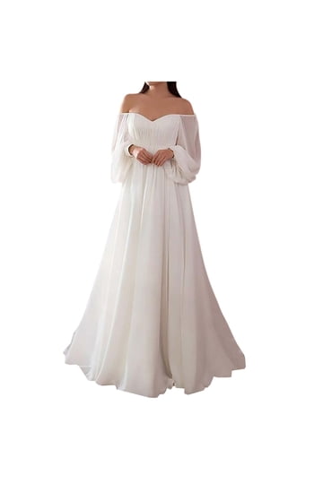 Chiffon Sheath Wedding Dress