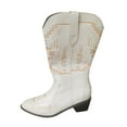 thumbnail image 1 of Fesfesfes Wide Calf Boots For Women Fashion Gothic Boots Printed Cowgirls Boots Casual Pointer Boots Low Heels Boots US:7.5(38), 1 of 7
