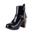 thumbnail image 1 of Fesfesfes Wide Calf Boots For Women Pointed Toe High Heel Winter Casual Warm Female Fashion Solid Color Shoes 6.5(38), 1 of 7