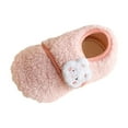 thumbnail image 1 of Fesfesfes Winter Children Plush Non Slip Warm Home Slippers for Boys Girls Cozy Fleece Lined Indoor Outdoor Baby Toddler Kids Soft Flexible Lightweight Casual Walking Shoes(Pink#2,4-6 Years), 1 of 9