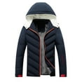 thumbnail image 1 of Fesfesfes Winter Coat for Men's Fashion Fall And Winter Fashion Warm Hooded Casual Jacket Cotton Clothes, 1 of 4