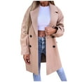 thumbnail image 1 of Fesfesfes Winter Coat for Women Warm Faux Coat Cardigan Winter Solid Long Sleeve Outerwear Under $10, 1 of 7