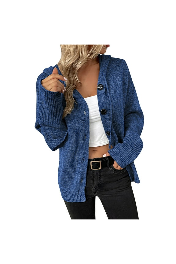 Winter Coats For Women Loose Dark Color Rope Knitting Cardigan Jacket