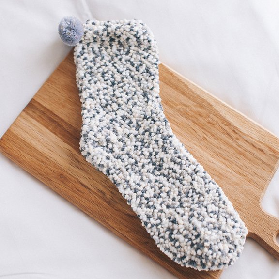 Fesfesfes Winter Fleece Stocking Ladies Soft Plush Socks Towel Massage Bottom Tube Female Socks Home Floor Socks