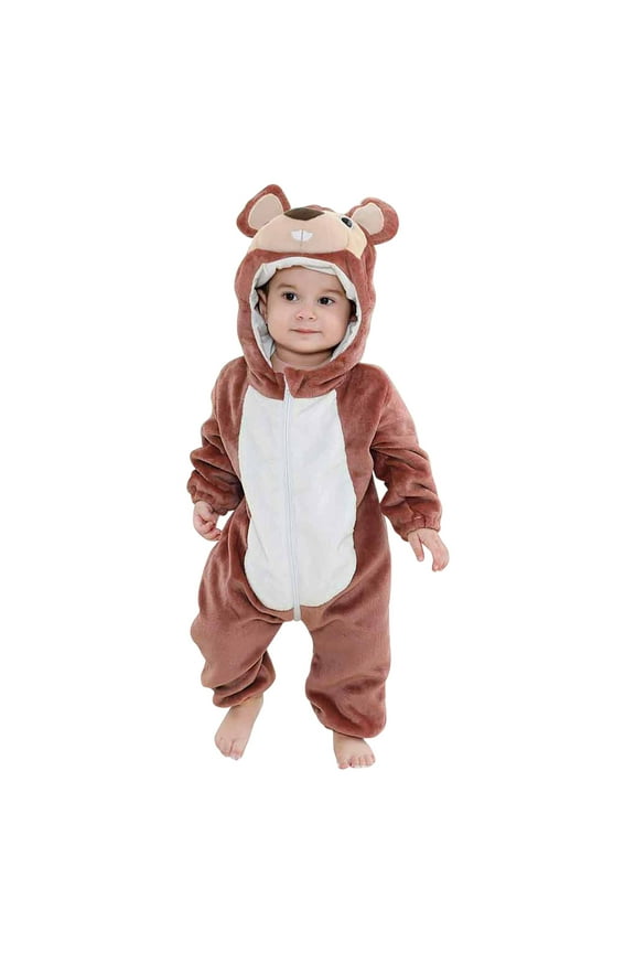 Winter Warm Bodysuit Infant Toddler Baby Unisex Child Pajama Plush Onesie One-piece Sloth Animal Style Bodysuit Under 10$