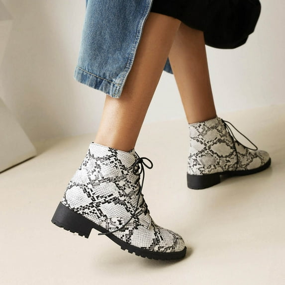 Fesfesfes Women Boots And Winter Flowers Color Matching Thick High-heeled Platform Sleeve High 4.5(35)