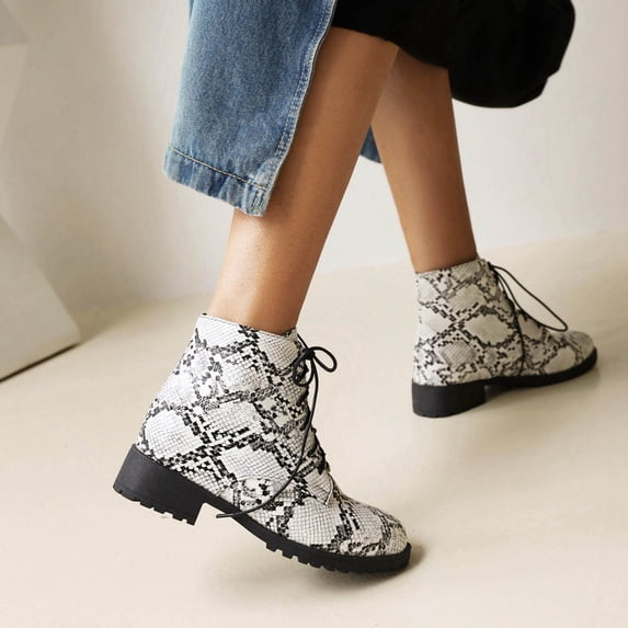 Fesfesfes Women Boots And Winter Flowers Color Matching Thick High-heeled Platform Sleeve High 9.5(43)