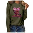 thumbnail image 1 of Fesfesfes Women Breast Cancer Prevention Printed Tops Casual Long Sleeve O-neck Sweatshirt Pullover Blouse Sale Tops on Clearance, 1 of 1