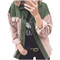 thumbnail image 1 of Fesfesfes Women Cardigan Women Casual Long Sleeve Stripe Patchwork Long Cardigan Tops Blouse Coat, 1 of 8