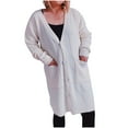 thumbnail image 1 of Fesfesfes Women Cardigan Women Casual V-Neck Long Sleeve Fall Sweater Cardigan Blouse Tops Sale Items, 1 of 5