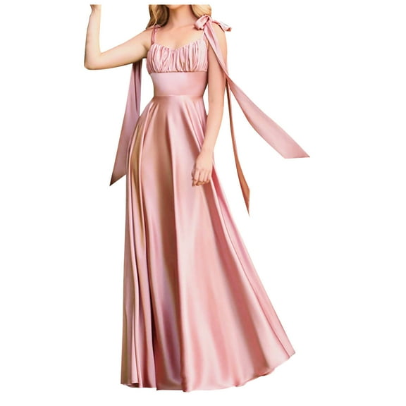 Fesfesfes Women Dress Zipper Off Shoulder Sleeveless Dress Round Neck Princess Dress Mini Dress Under $10