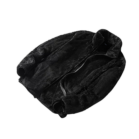 Fesfesfes Women Flannel Coat Fall And Winter Casual Temperament Plush Cardigan Zipper Sweater Outdoor Coat Top