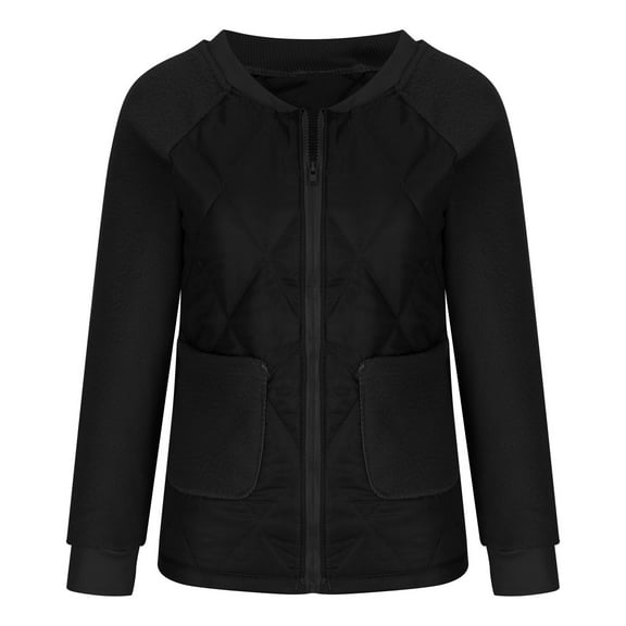 Fesfesfes Women Flannel Jacket Casual Fashion Solid Color Button Color Contrast Plush Long Sleeve Hooded Casual Outwear Under $10