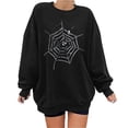 thumbnail image 1 of Fesfesfes Women Flannel Shirt Fashion Thanksgiving Printed Loose Long Sleeve Blouse Round Neck Casual Pullover Tops Sweatershirt On Sale, 1 of 4